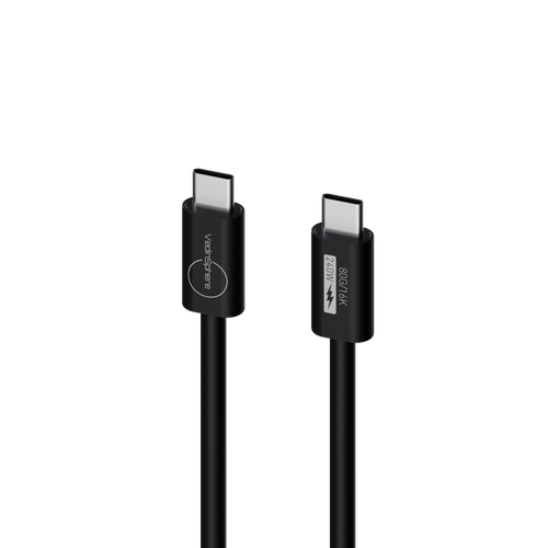 VedinSphere USB4-80G Hyper-Flex Cable 1m Black - 80Gbps 240W Thunderbolt 5 Compatible